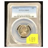 1970-S nickel, PCGS slab certified Proof 69