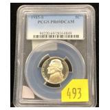 1985-S nickel, PCGS slab certified Proof 69