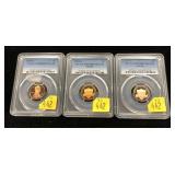 x3- Lincoln cents: 2008-S, 2010-S, 2015-S, PCGS