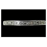 Sterling silver diamond eternity band ring, size 7