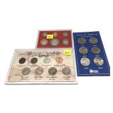 Lot, coin sets with Proofs, 3 pcs.