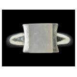 Sterling silver inlaid mother of pearl ring,