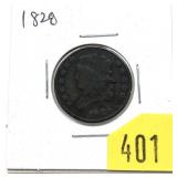1828 U.S. half cent