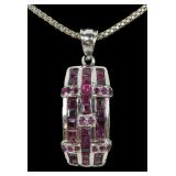 Sterling silver princess and round cut natural