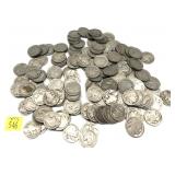 Lot, no date Buffalo nickels, 153 pcs.