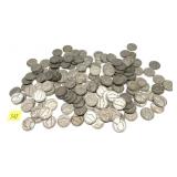 Lot, nickels 1938-1959, 150 pcs.