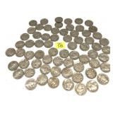 x67- Buffalo nickels, mixed dates, -x67 nickels,