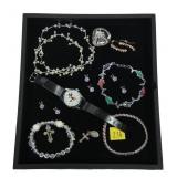 Lot, jewelry, including 6 amethyst pendants,