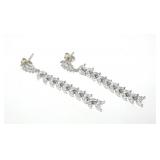 HVE sterling silver marquise cut CZ drop post