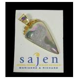 Sajen sterling silver gold wash druzy quartz