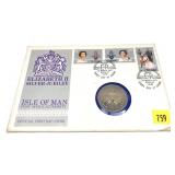 1977 Isle of Man coin and stamp set