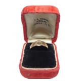 Antique 10K rose gold ring, cut, size 7, 1.2 grams