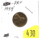 1959 Lincoln cent, Proof