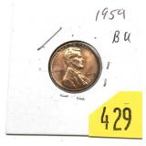 1959 Lincoln cent, Unc.