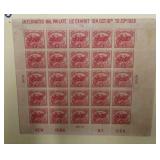 US 630 pane of 25 MH, HR, hinges used to hold