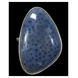 Desert Rose Trading Co. bezel set freeform blue