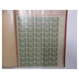 Mint Sheet File, 3 cent sheets, Face Value $38