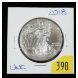 2018 American Silver Eagle, Unc.