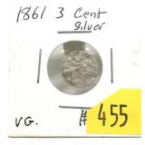 1861 3-cent silver
