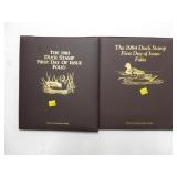 Lot, 2 Duck Stamp 1st day Issue folios 1983, 84