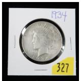 1934 Peace dollar