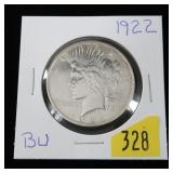 1922 Peace dollar, BU