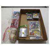 Lot, 2-signed baseballs (unknown); Cards: