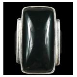 Sajen sterling silver bezel set dark green stone