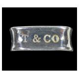 Tiffany & Co. marked sterling silver square ring,