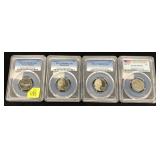 x4- Nickels: 2004-S,2006-S, 2010-S, 2017-S,  PCGS