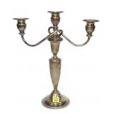Sterling silver candelabra, 11.5" H.