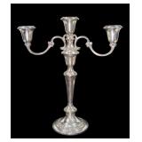 Gorham sterling silver candelabra, 13" H.