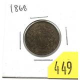 1868 2-cent piece