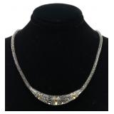 Sterling silver and 14K yellow gold 18" necklace,