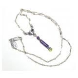 For the Journey sterling silver 19.5" amethyst and