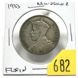 1933 British New Zealand florin
