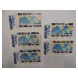 Lot, WWII panels of 10, 1991-1995 1st day issues