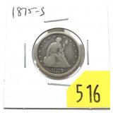 1875-S 20-cent piece