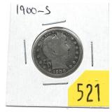 1900-S Barber quarter