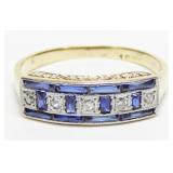 18K Yellow and white gold vintage diamond and