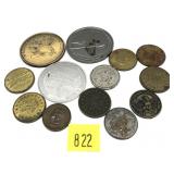 Lot, tokens, 13 pcs.