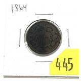 1864 2-cent piece