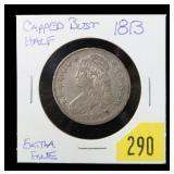 1813 Capped Bust half dollar, EF