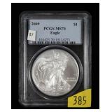 2009 American Silver Eagle, PCGS slab certified