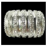 Sterling silver dome style ring, as new, size 6,