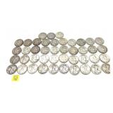 x43- Half dollars, 90% silver, -x43 half dollars,