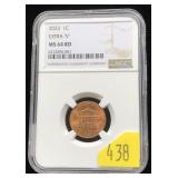 2023 Lincoln cent, NGC slab certified MS-64, Extra