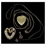 Lot, gold filled jewelry