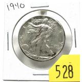 1940 Walking Liberty half dollar