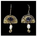 Mary Winstead sterling silver purple and pearl